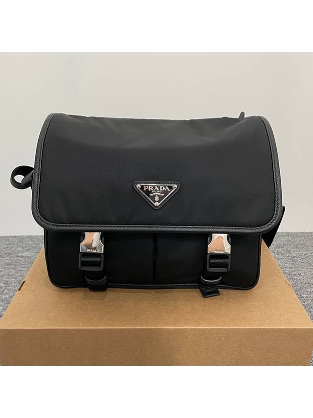 Re-Nylon Saffiano Shoulder Bag Black - PRADA - BALAAN 3