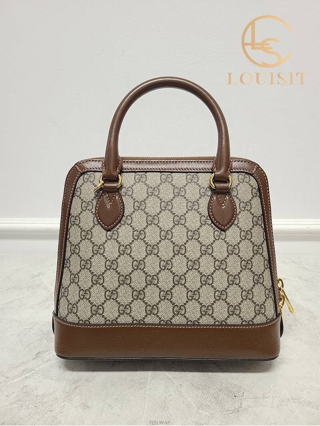 Used luxury goods Lewis It Brown Horsebit 1955 Top Handle Bag Small - GUCCI - BALAAN 5