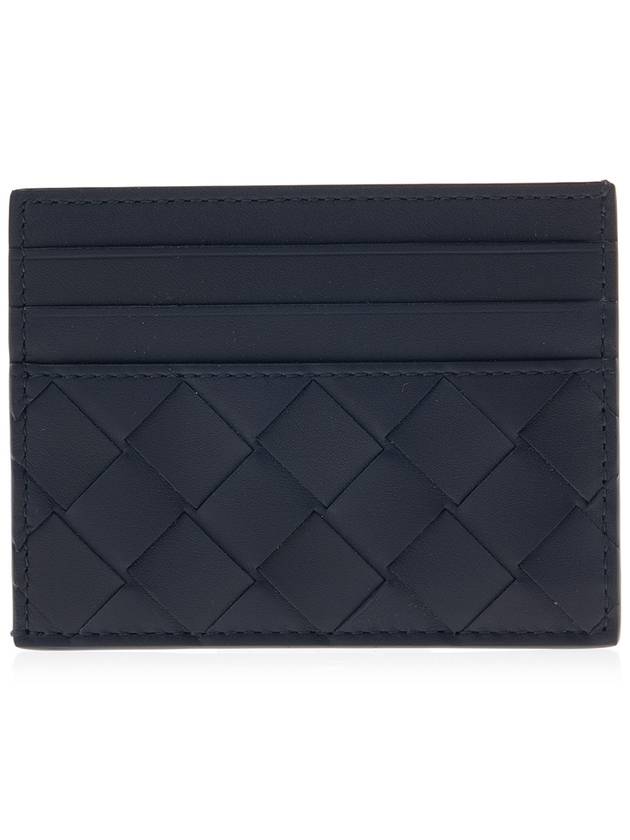 Intrecciato Leather Card Wallet Navy - BOTTEGA VENETA - BALAAN 2