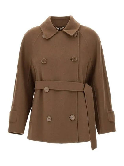 Louis Short Virgin Wool Double Coat Camel - MAX MARA - BALAAN 2