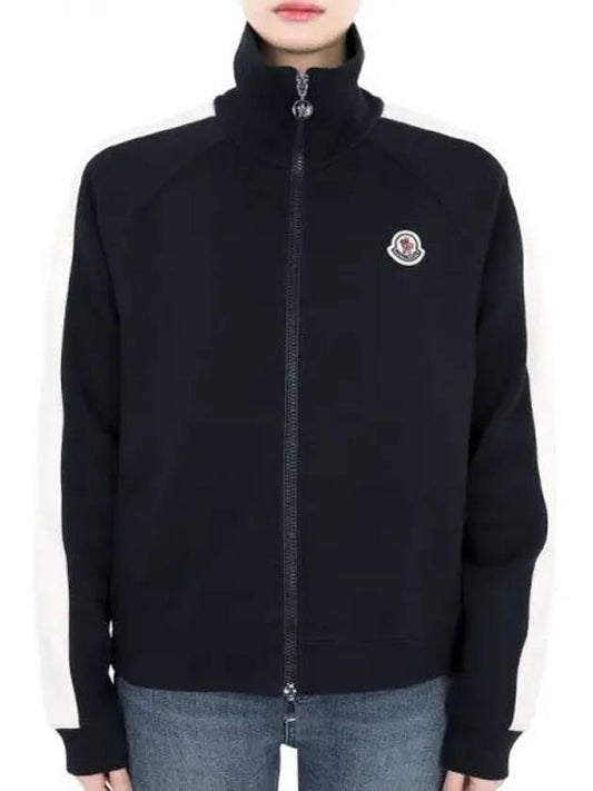 Women s Logo Patch Zip up Cardigan Jacket Navy 8G00001 899V9 778 1054384 - MONCLER - BALAAN 1