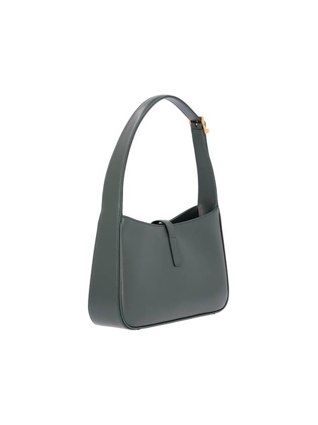 Le 5 A 7 Smooth Leather Hobo Shoulder Bag Dark Green - SAINT LAURENT - BALAAN 3