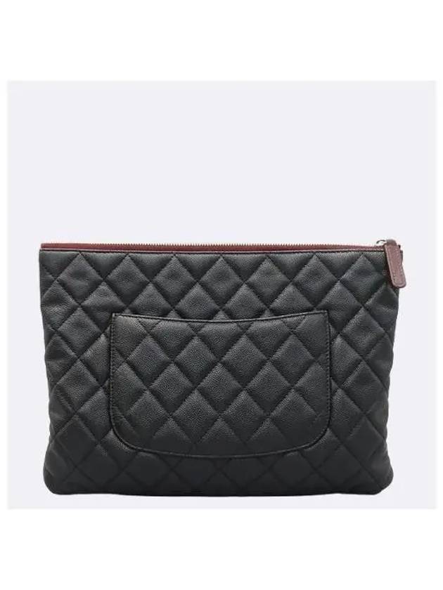 A82545 Classic Black Caviar Logo New Medium Clutch - CHANEL - BALAAN 3