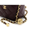 Vanity Gold Ball Square Small Chain Bag Burgundy AP1447 - CHANEL - BALAAN 3