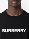 Logo Print Cotton Short Sleeve T-Shirt Black - BURBERRY - BALAAN 3