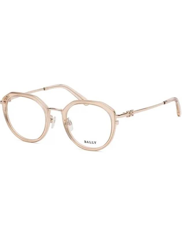 Glasses frame BY5067H 072 round horn rim Soltex transparent - BALLY - BALAAN 7