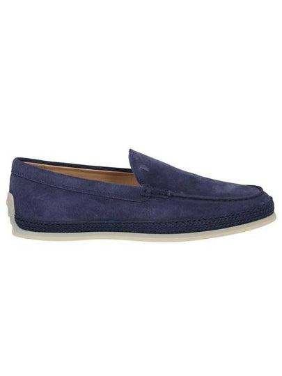 Men's Suede Slip-ons Loafers Blue - TOD'S - BALAAN 2