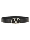 V Logo 40mm Belt Black - VALENTINO - BALAAN 2