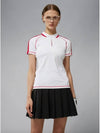 Women's Kourtney Polo Short Sleeve T-Shirt White - J.LINDEBERG - BALAAN 3