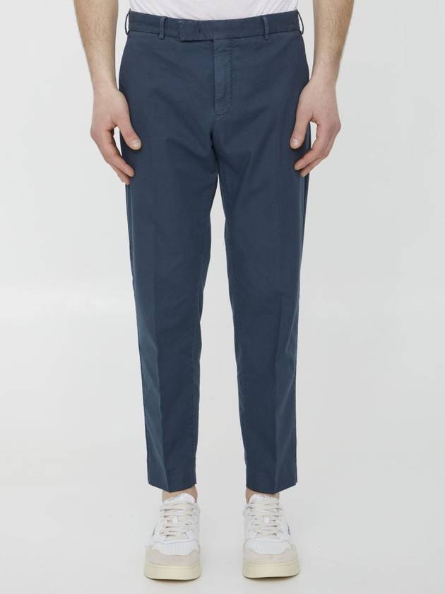 Blue Cotton Trousers - PT TORINO - BALAAN 1