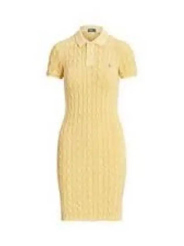 PaymentW cable knit cotton dress yellow 1279654 - POLO RALPH LAUREN - BALAAN 1