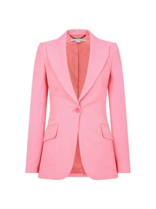 One-button peaked lapel jacket pink - STELLA MCCARTNEY - BALAAN 1