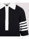 Cotton 4-Bar Hector Polo T- Shirt Navy - THOM BROWNE - BALAAN 4