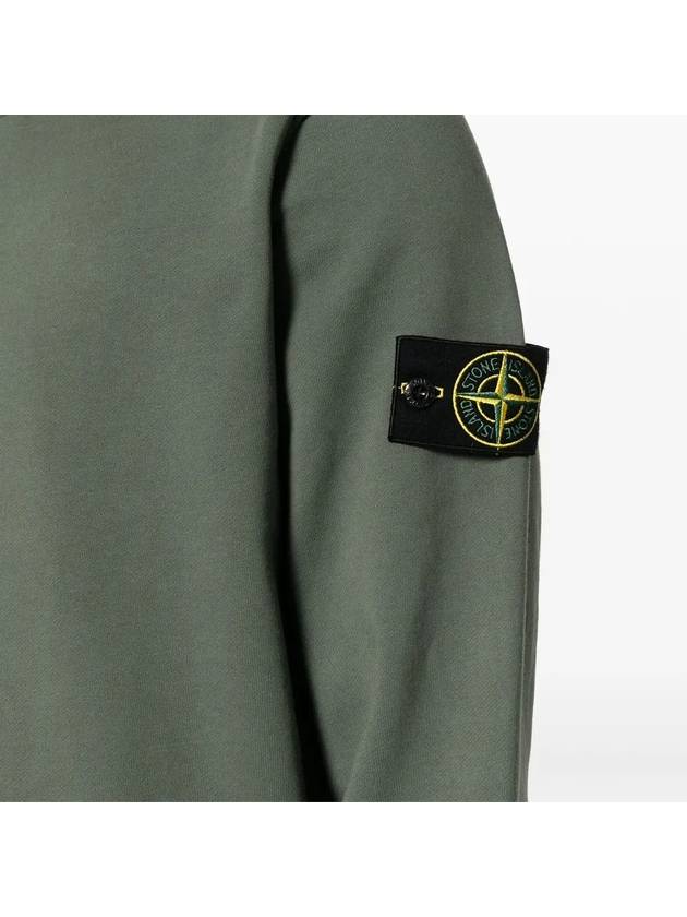 Wappen Patch Garment Dyed Sweatshirt Musk Green - STONE ISLAND - BALAAN 6