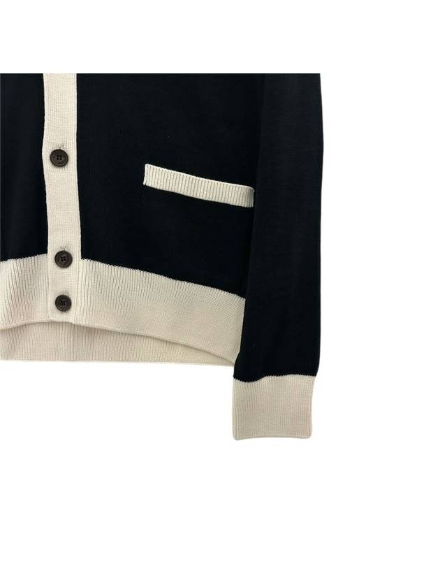 Baby Fox Bicolor Classic Cardigan Black - MAISON KITSUNE - BALAAN 6