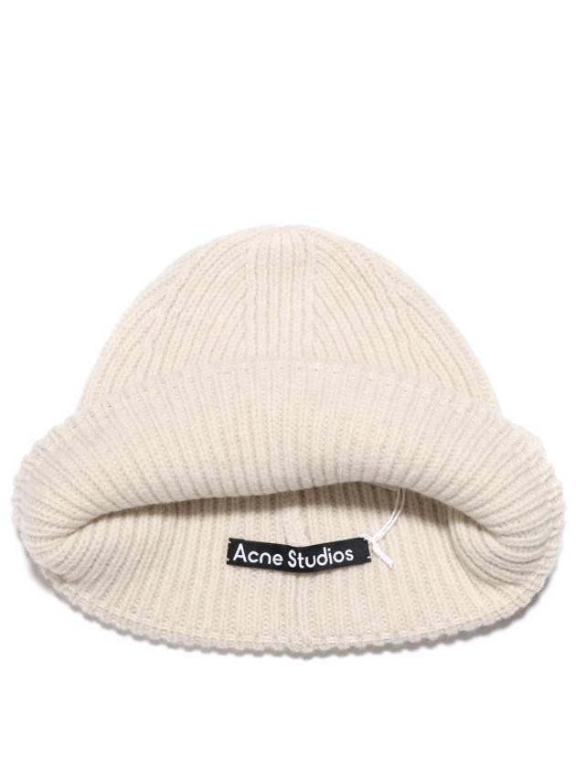 Small Face Logo Beanie Oatmeal Melange - ACNE STUDIOS - BALAAN 5