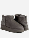 Australia Ozwear UGG boots high heel classic ultra mini OB658P gray - OZWEAR UGG - BALAAN 6