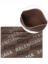 BB Monogram Print Card Wallet Brown - BALENCIAGA - BALAAN 3