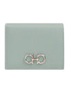 Gancini Compact Half Wallet Light Green - SALVATORE FERRAGAMO - BALAAN 2