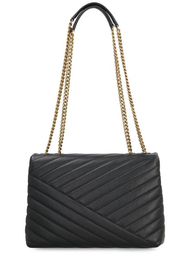 Kira Chevron Convertible Shoulder Bag Black - TORY BURCH - BALAAN 5