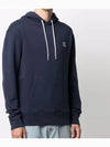 Grey Fox Head Patch Classic Cotton Hoodie Navy - MAISON KITSUNE - BALAAN 4