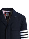 Men's 4 Bar Poly Twill Chesterfield Single Coat Navy - THOM BROWNE - BALAAN 5