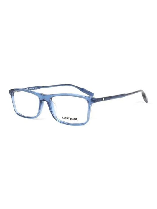 Eyewear Rectangle Acetate Eyeglasses Blue - MONTBLANC - BALAAN 1