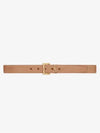 Monogram Logo Belt Beige - SAINT LAURENT - BALAAN 3