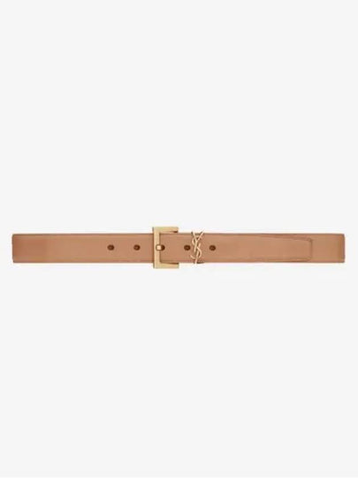 Monogram Logo Belt Beige - SAINT LAURENT - BALAAN 2