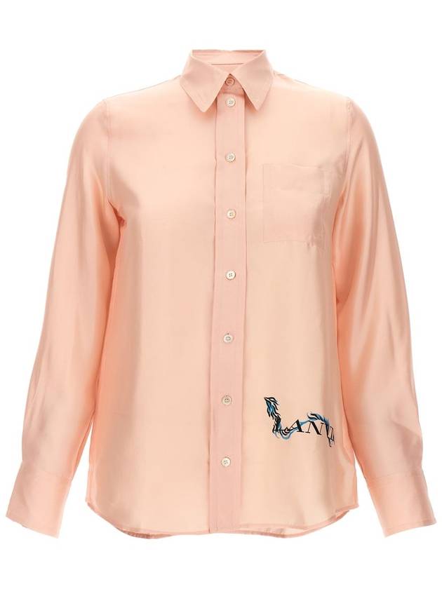 logo print silk shirt RWSI00095914P24 - LANVIN - BALAAN 2