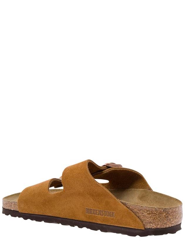 Sandali Slip-On 'Arizona' Con Logo Inciso In Suede E Sugero Marrone Donna - BIRKENSTOCK - BALAAN 3