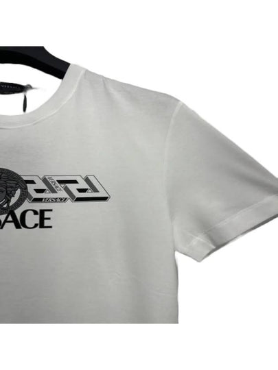 1008461 La Greca Short Sleeve T Shirt White Versace - VERSACE - BALAAN 2