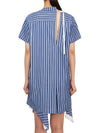 Stripe Cotton Poplin Pullover Short Dress Blue - SACAI - BALAAN 6