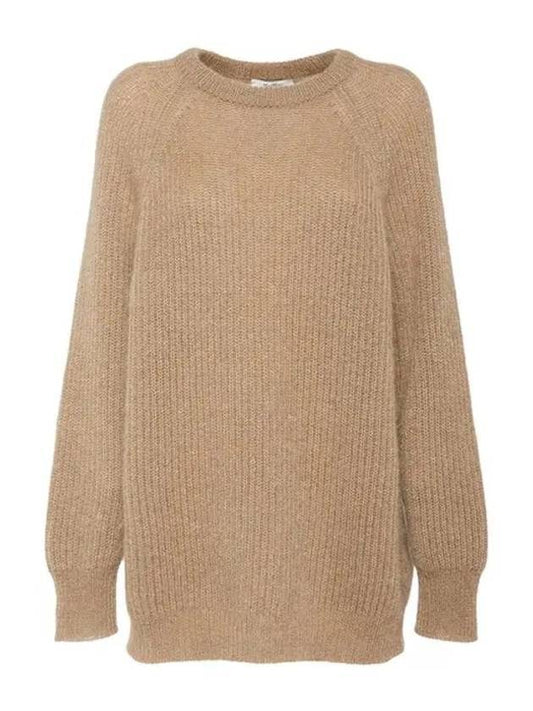 HELGA wool mohair knit top beige - MAX MARA - BALAAN.