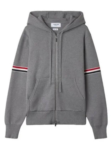 RWB arm band zip up hood gray - THOM BROWNE - BALAAN 1