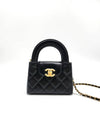 Classic Chain Shiny Aged Calfskin Mini Bag Black - CHANEL - BALAAN 3