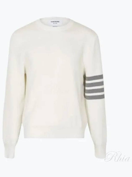 4 Bar Armband Milano Stitch Knit Top White - THOM BROWNE - BALAAN 2