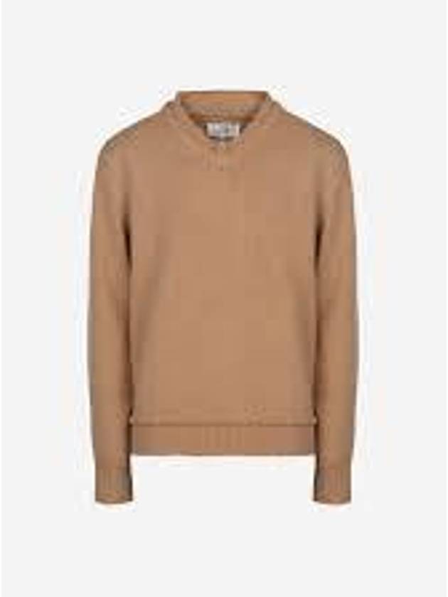 Men's 4 Stitch Elbow Patch Knit Top Beige - MAISON MARGIELA - BALAAN 2