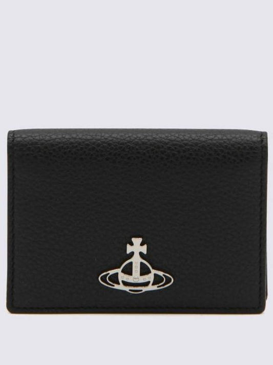 ORB Logo Half Wallet Black - VIVIENNE WESTWOOD - BALAAN 1