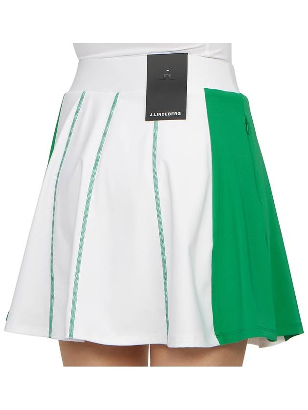 Women's Stripe Detail Golf Skirt White - J.LINDEBERG - BALAAN 11