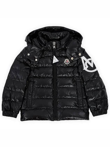 Kids SAULX Hooded Padded Jacket Black 1A00011 5963V 999 8 10A - MONCLER - BALAAN 1