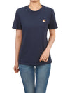 Fox Head Patch Regular Short Sleeve T-Shirt Navy - MAISON KITSUNE - BALAAN 5