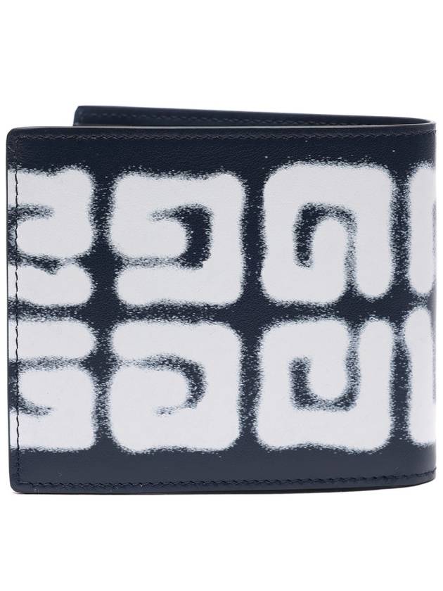 Graffiti Logo Half Wallet Navy - GIVENCHY - BALAAN 5