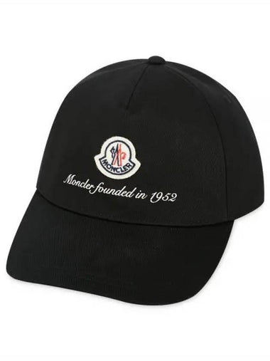 Men s Logo Patch Black Ball Cap 3B00002 0U162 999 1156060 - MONCLER - BALAAN 1