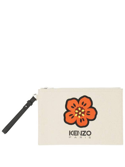 Balk Flower Large Clutch Bag Ecru - KENZO - BALAAN 2