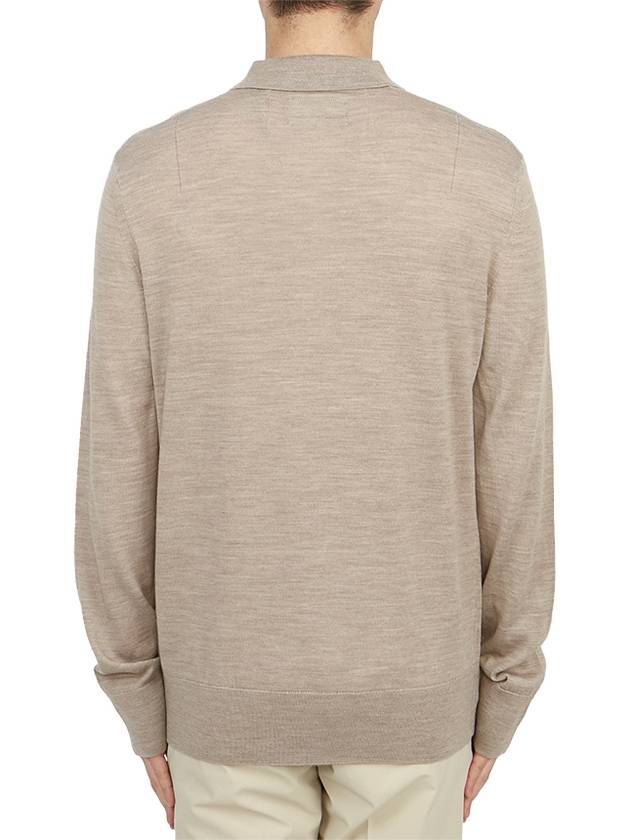 Men's Collar Long Sleeve TShirt MK005D STONE TAUPE MARL - ALLSAINTS - BALAAN 4