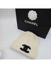 Women s Beanie White Cashmere Black CC Logo AAA398 - CHANEL - BALAAN 1