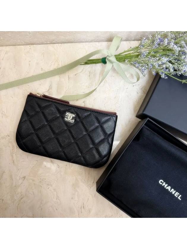 Gold CC Logo Small Calfskin Pouch Bag Black - CHANEL - BALAAN 7