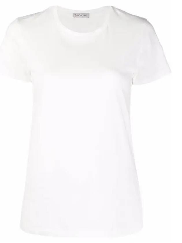 Cotton Logo Patch Short Sleeve T-Shirt White - MONCLER - BALAAN 3