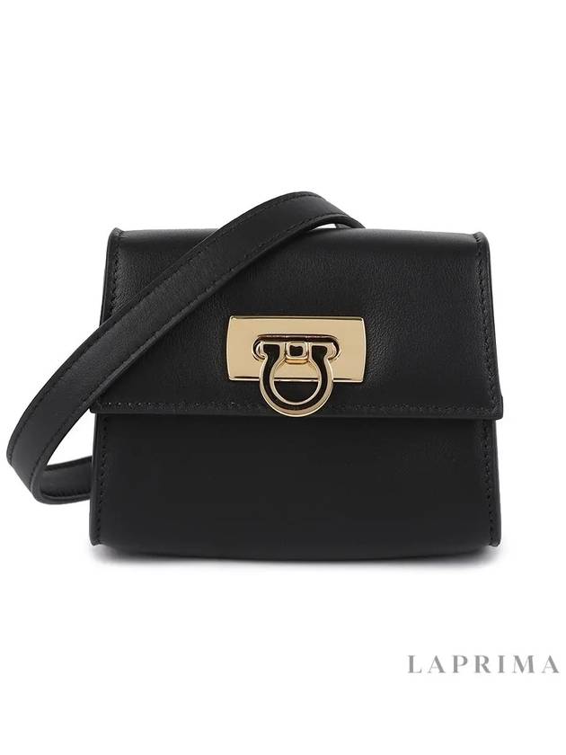 Credit Card Holder Shoulder Bag Black - SALVATORE FERRAGAMO - BALAAN 9